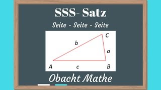 SSS Satz Konstruktion eines Dreiecks  Seite Seite Seite  ObachtMathe [upl. by Rolo973]