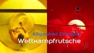 Albgaubad Ettlingen  Wettkampfrutsche AquaMatch  Duell Onride [upl. by Lemahs986]