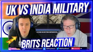 UK vs INDIA Military Power Comparison 2022  Brits Reaction 🇬🇧 🇮🇳 [upl. by Ynavoeg]