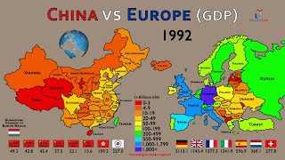 Economy of Chinese Provinces vs European Countries 19602021 [upl. by Atirrehs]