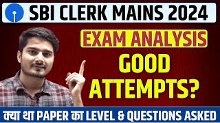 🔥SBI Clerk Mains Exam Analysis 2024  Paper Level amp Questions Asked Vijay Mishra [upl. by Leighland420]