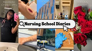 NURSING SCHOOL VLOG  END OF SEMESTER  finals prep sunday reset bedside checkoff spring cleaning [upl. by Melburn]