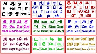 UyUyireluthukkal mei eluthukkal uyirmei eluthukkal lettersஉயிர் எழுத்துக்கள் மெய்யெழுத்துக்கள் [upl. by Oilime]