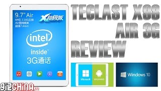 Teclast X98 Air 3G Windows 10 Review Test English [upl. by Yelnahs]