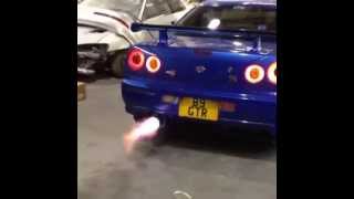 Kream Developments  Nissan R34 GTR Flames [upl. by Eseer]