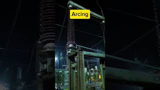 Arcing horn in transmission line shorts youtubeshorts electrical [upl. by Renny]