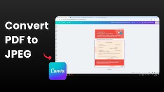 How to Convert PDF to JPEG in Canva [upl. by Aicetel531]