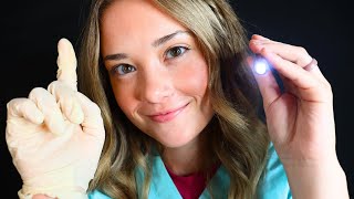 ASMR EYE EXAM DOCTOR ROLEPLAY Latex Gloves Binaural Whispering [upl. by Ahsets]