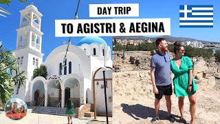 Day trip to the islands of Agistri and Aegina from Athens Greece on a boat ⛵🇬🇷 [upl. by Rellim]