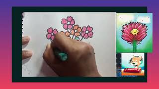 easy flower pot drawingHow to draw a flower potflower basket Drawing easy for kids and beginners [upl. by Alym801]