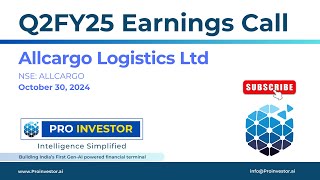 All Cargo Terminal  Q2FY25  Earnings Conference Call  concall concallshorts allcargo [upl. by Myrtle]