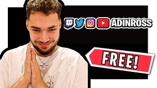 How to make Twitch social media overlay ADIN ROSS ISHOWSPEED [upl. by Ecienahs]