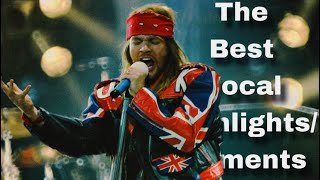 Axl Rose Best VocalVoice Moments Higlights and Screams [upl. by Sholes]