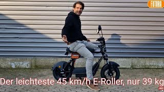 Weltneuheit ERoller ENomad nur 39 kg 45 kmh ideal für Pendler und Camper Elektroroller 1200 W [upl. by Randell606]