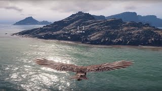 HOW BIG IS THE MAP in Assassins Creed Odyssey Fly Across the Map [upl. by Eatnhoj953]