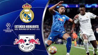 Real Madrid vs RB Leipzig Extended Highlights  UCL Round of 16 2nd Leg  CBS Sports Golazo [upl. by Mathews]