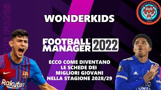 LISTA MIGLIORI GIOVANI CALCIATORI  TEST fino al 2029  BEST WONDERKIDS FM22  Football Manager 2022 [upl. by Neillij583]