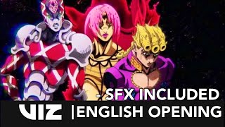 Jojo’s Bizarre Adventure Golden Wind  OP 2 Diavolo Version Official Dub SFX [upl. by Enajyram]