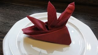 Servietten falten  Napkin folding  Zlaganje serviet [upl. by Aninotna811]