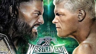 Full Match Wrestlemania 40 Cody Rhodes vs Roman Reigns wwe wrestlemania40 wrestlemania [upl. by Orest]