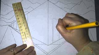 How to Draw in TwoPoint Perspective a City Corner Blockpart 2 [upl. by Enelear]