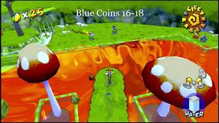 Super Mario Sunshine  Pianta Village All 30 Blue Coins [upl. by Ahsat]