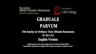 15th Sunday in Ordinary Time Missale Romanum English version [upl. by Eiramlirpa858]