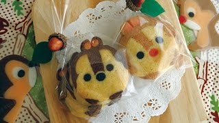 Chip amp Dale icebox cookies！チップのツムツム風クッキーレシピ [upl. by Amerigo]