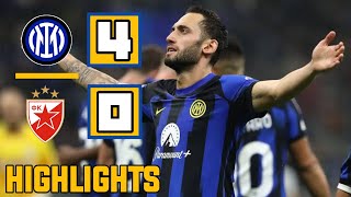 Inter Milan vs Crvena Zvezda 40 CHAMPIONS LEAGUE League Stage Highlights amp Key Moments [upl. by Mercy]