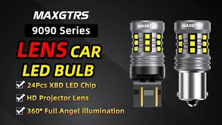 9090 Series 1156 S25 P21W BA15S R5W 7440 W21W XBD Chip LED Turn Signal Light Backup Led Bulb [upl. by Eniawed]