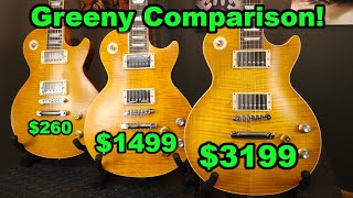 Gibson Epiphone amp Chibson Greeny Les Paul Comparison [upl. by Malachy]