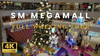 SM Megamall Ortigas Center Mandaluyong Philippines  Full Walking Tour 4k [upl. by Loseff]