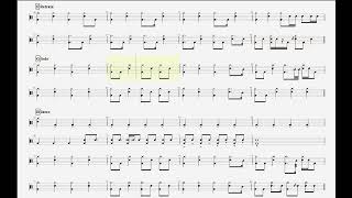 Greta Van Fleet  Highway Tune drum tab score sheet music [upl. by Oiromed]