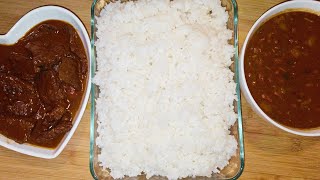 RECETA DOMINICANA  CÓMO HACER CARNE DE RES GUISADA FRIJOLES ROSADOS GUISADOS Y ARROZ BLANCO [upl. by Kcirdnekal805]