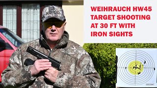 Weihrauch HW45 target shooting at 30ft  4k Widescreen [upl. by Forrest]