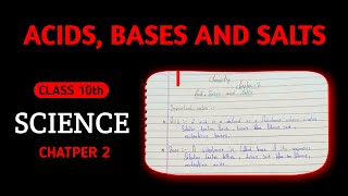 CBSE Class 10th Chemistry CH2 Acids Bases And Salts Hand Written Notes nexttoppers23 [upl. by Romy]