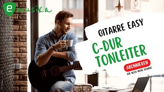 Gitarre lernen Anfänger  CDur Tonleiter einfach spielen  Online Gitarrenkurs emusikaacademycom [upl. by Arek577]