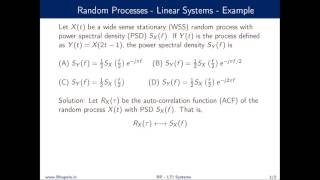 Random Process Through LTI System Example [upl. by Atims]