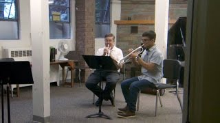 Music bridges the miles US trumpet player and Afghan teen [upl. by Llessur644]