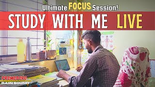 Study With Me 🛜Motivation ampTips 😎 Promodoro  Rain music  upsc  neet  jee  mpsc  ca [upl. by Natsirhc]