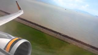 Full Power Takeoff  TigerAir A320  Macau to Singapore [upl. by Vernon367]