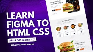 Learn HTML CSS step by step from Figma design To Html  with Live coding  Project 001  Video 1 [upl. by Nikolas501]