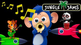 Best Sensory Rocket Video for Babies  Jungle Jams  Upbeat High Contrast Fun [upl. by Iturk]