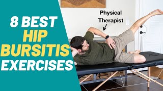 The 8 BEST Hip Bursitis Exercises amp Stretches  PT Time with Tim [upl. by Saiff]