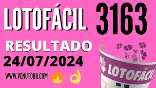 🍀 Resultado Lotofácil 3163 [upl. by Amrak]