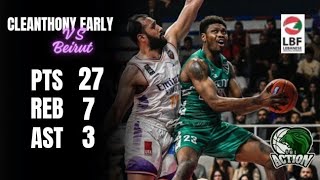 Cleanthony Early highlights against Beirut  Beirut VS Sagesse Final 4 Game 1 20232024 [upl. by Krucik]