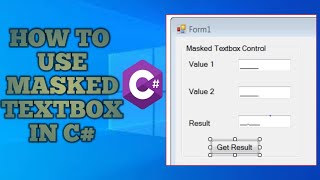 How to use Masked TextBox and DateTimePicker in C Visual studio  MaskedTextBox C [upl. by Auhsaj]