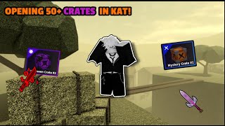 OPENING 50 MYSTERY CRATES IN KAT  Roblox KAT [upl. by Azilem]