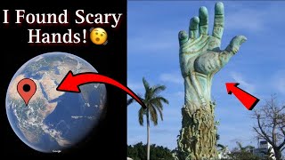 🤯I Found Giant Scary Hands in Real Life On Google Maps and Google Earth [upl. by Ivad]