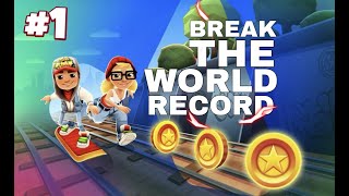 Subway surfers  Break the world record run  Non stop run [upl. by Molahs802]